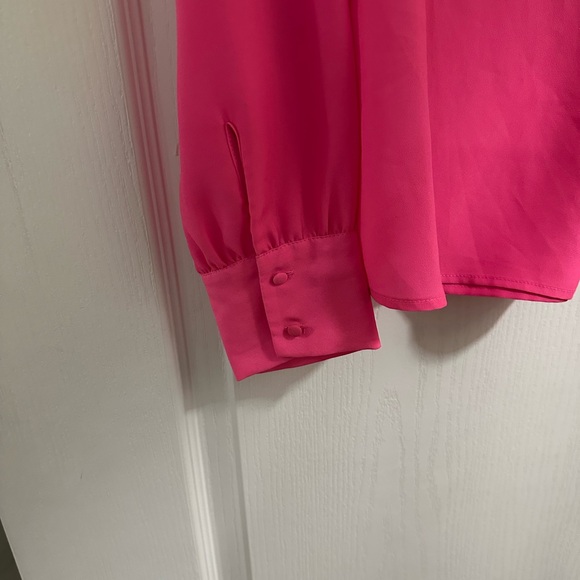 J.Crew Pink Long Sleeve Blouse Size Medium - Picture 4 of 4